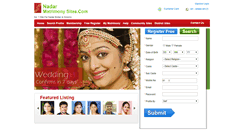Desktop Screenshot of nadarmatrimonysites.com