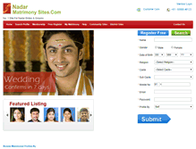Tablet Screenshot of nadarmatrimonysites.com